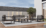 Aluminum Modern 4 Piece Sofa Seating Group For Patio Garden Outdoor