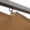 Pergola with Retractable Roof Taupe 9.8'x9.8' Steel 0.6 oz/ft²