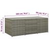 Patio Storage Box Poly Rattan 70.9"x35.4"x27.6" Gray