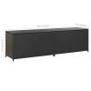 Patio Storage Box Poly Rattan 78.7"x19.6"x23.6" Black