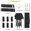 10'x20' EZ Pop Up Canopy Outdoor Portable Party Folding Tent with 6 Removable Sidewalls + Carry Bag + 6pcs Weight Bag Beige Black