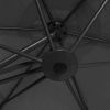 Outdoor Parasol with Steel Pole 118.1"x98.4" Anthracite