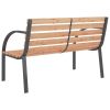 Patio Bench 47.2" Wood and Iron
