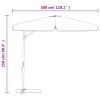 Outdoor Parasol with Steel Pole 118.1" Green