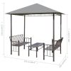 Garden Pavilion with Table and Benches 8.2'x4.9'x7.8' Anthracite