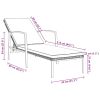 Sun Loungers 2 pcs with Table Poly Rattan Gray