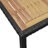 7 Piece Patio Dining Set with Cushions Poly Rattan