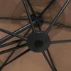 Outdoor Parasol with Steel Pole 118.1" Taupe