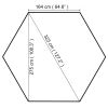 Garden Gazebo 127.2"x108.3"x104.3" White 0.6 oz/ft²