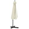 Outdoor Parasol with Steel Pole 118.1" Sand White
