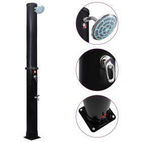 Outdoor Solar Shower with Shower Head and Faucet 10.6 gal (Color: black)