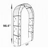 Metal Garden Arch Garden Arbor Trellis Climbing Plants Support Arch Outdoor Arch Wedding Arch Party Events Archway Black