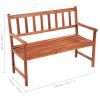 Patio Bench with Cushion 47.2" Solid Acacia Wood